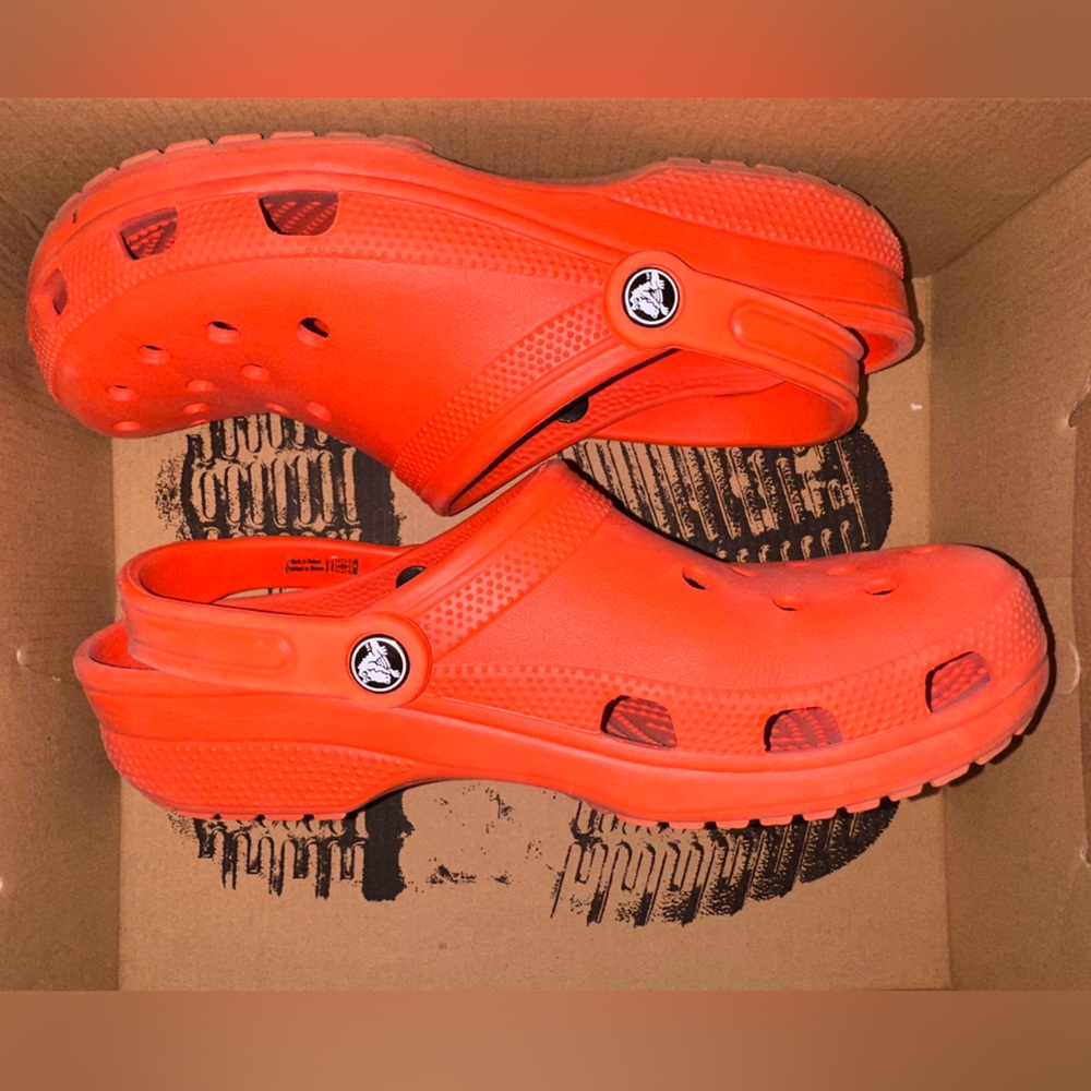 CROCS Orange Classic Clogs
